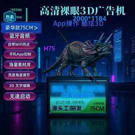 厂家65 75cm超高清2K HD拼接专用裸眼3d全息风扇3D立体全息广告机