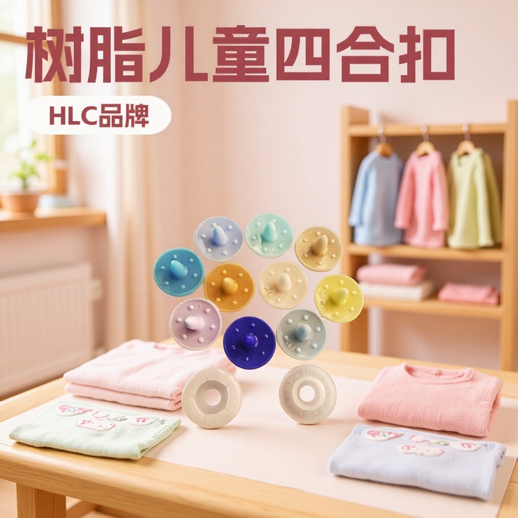 厂家直销树脂四合扣子塑料按扣羽绒服暗扣儿童衣服纽扣塑胶四合扣