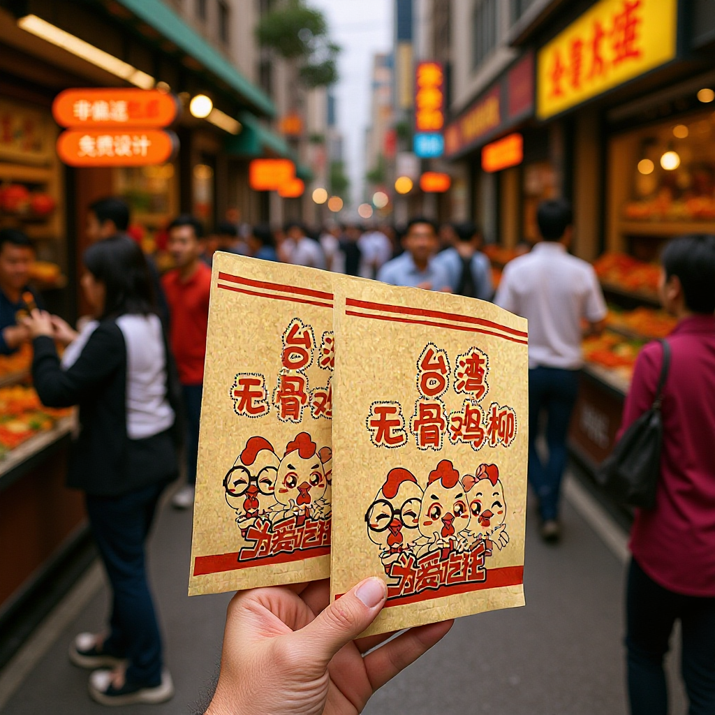 台湾无骨鸡柳袋防油纸袋肉夹馍纸袋煎饼袋子可定制logo批发食品袋