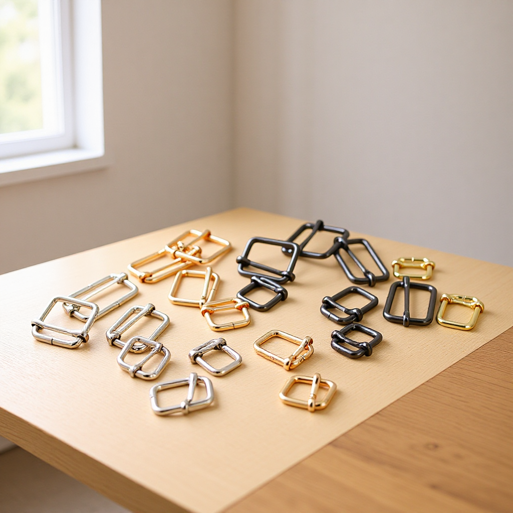 High-End Metal Wire Core Buckle, Bag Strap Umbrella Adjustment Buckle, D-Ring Buckle Hardware Accessories for Bags and Handbags