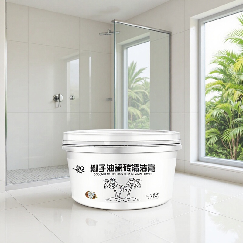 Coconut oil tile cleaning paste with sponge bathroom bathroom tile polishing decontamination scale cleaner scale removal Coconut oil tile cleaning paste with sponge bathroom bathroom tile polishing decontamination scale cleaner scale removal