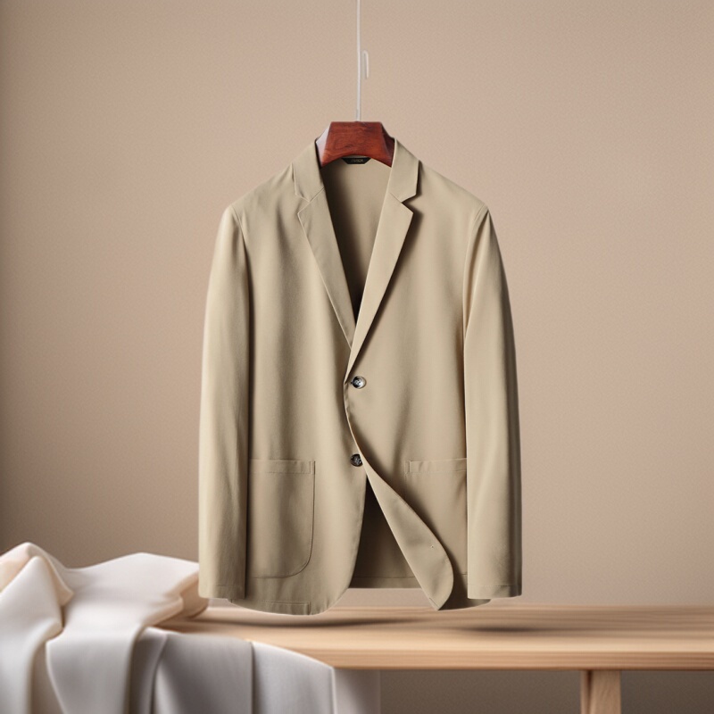 Men's Casual Suit 2025 Spring and Summer Lightweight Stretch Sunscreen Single Western Young and Middle-Aged Business No-Iron Suit Jacket