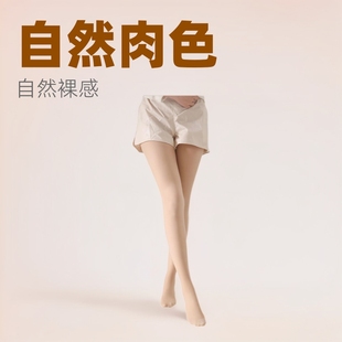 Double-Layer light leg artifact nude leggings stockings women's autumn and winter fleece-lined thickened natural flesh-colored step-on pantyhose