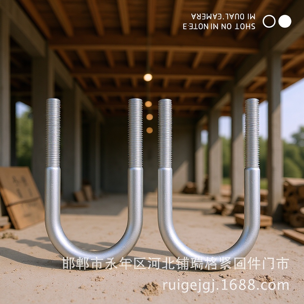 M16/热镀锌骑马螺栓  达克罗镀锌U型螺栓  /直角U螺丝/U型丝