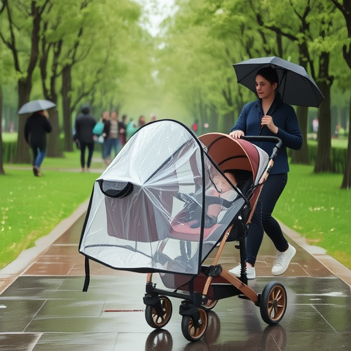 Baby stroller universal rain cover windproof warm cover baby car high landscape stroller baby car windscreen cover winter thickened