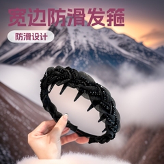 轻奢感发箍女带钻巴黎王妃升级版宽边发卡防滑外出高颅顶头箍发饰