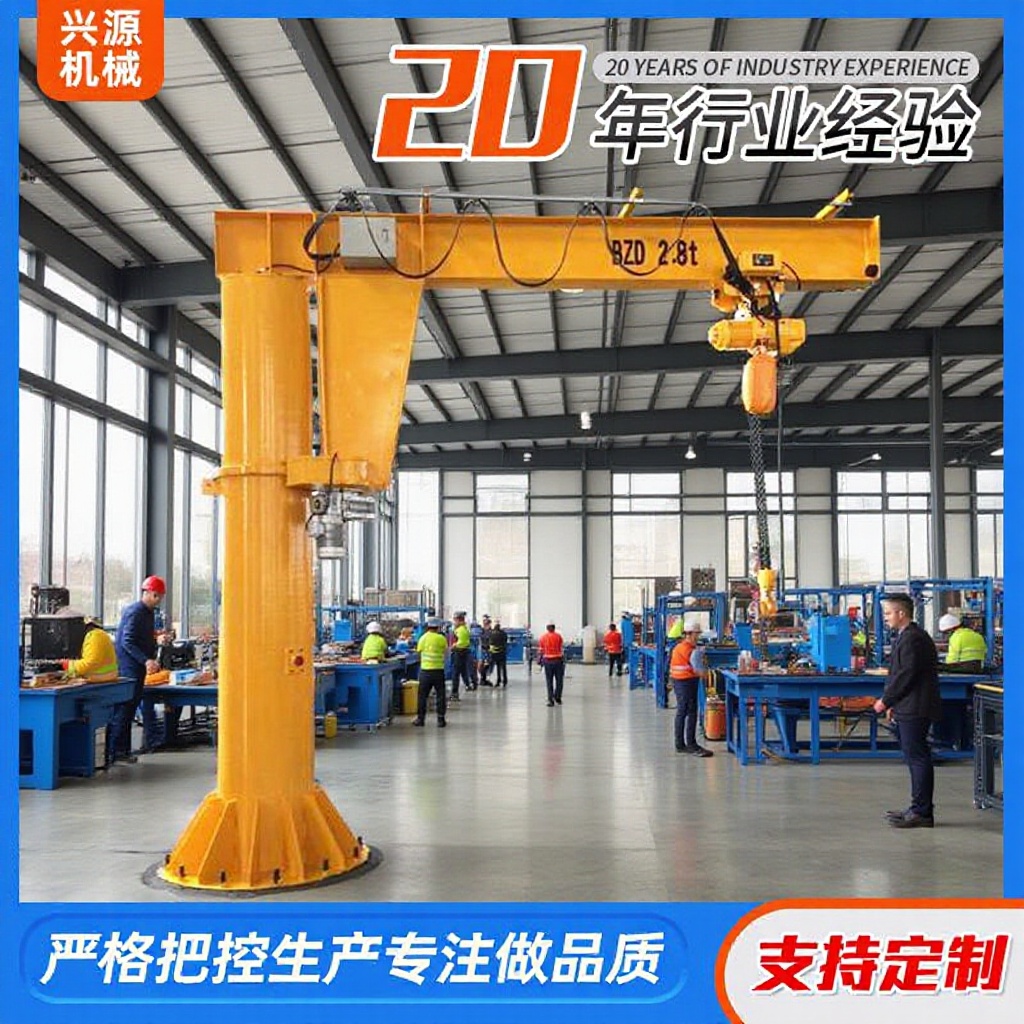 1吨立柱式悬臂吊起重机厂房车间仓库小型单臂吊电动遥控式悬臂吊