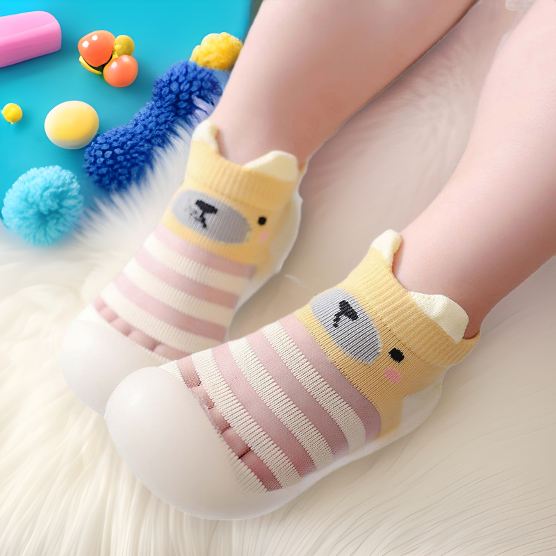 Combed Cotton Children's Soft-Soled Shoes, Baby Walking Shoes, Comfortable Mesh Baby Floor Socks, Ice Silk Toddler Shoes