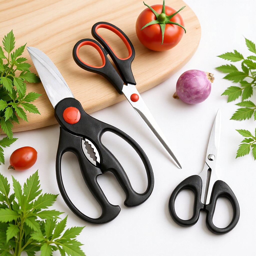 Yangjiang kitchen scissors three-piece multi-functional chicken bone scissors hand scissors household stainless steel scissors kitchen kitchen scissors
