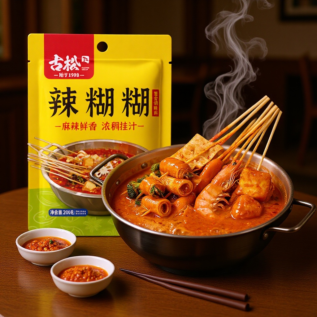 古松200g宁夏风味辣糊糊火锅底料蘸料香辣串串麻辣烫调味料干料