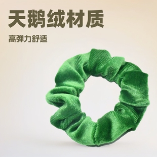 Cross-Border Retro Velvet Small Circle Sweet Colorfulful Hair Rope Korean Velvet Ins High Elasticity Simple Cute Small Intestine Circle