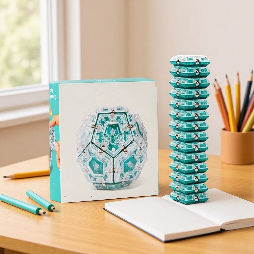 磁力球亚马逊磁力球解压魔方磁力片五角星磁力球益智小孩减压魔方