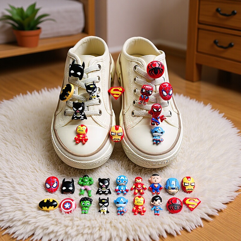 Cross-Border Marvel Shoelace Buckle DIY Accessories Shoelace Decoration Buckle Children's Shoes Sneakers Buckle Pendant