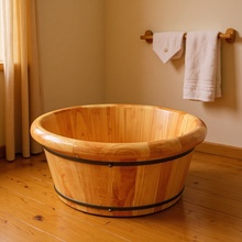 结疤浴盆泡脚桶香柏木木盆澡盆实木浴缸足浴木桶家用木质洗脚盆