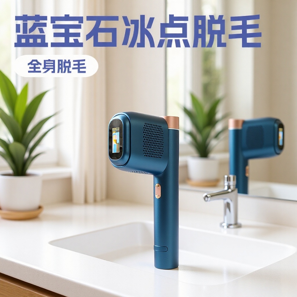 跨境专供新款激光脱毛家用蓝宝石大冰盘脱毛仪冰点腋下全身