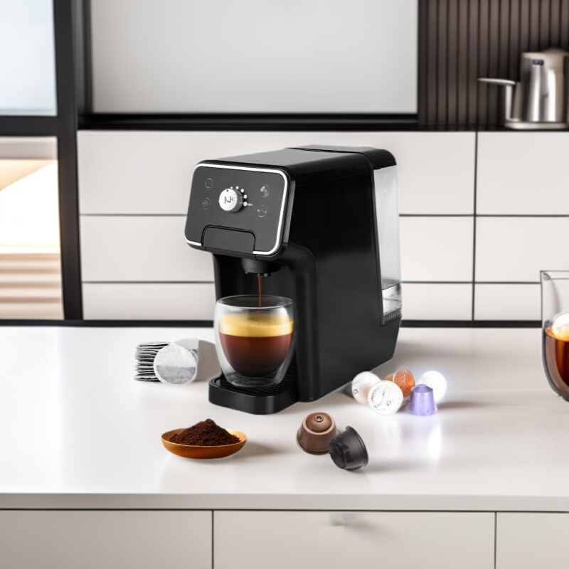 New Fully Automatic 4-in-1 Multifunctional Capsule Coffee Machine, Hot and Cold Coffee and Tea Multi-Purpose Coffee Machine Customization