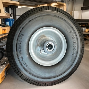 4.10/3.50-4Pu Foam Wheel 10inch Solid Tire Silent Inflation-Free Tool Cart Garden Cart Wheel