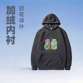 2025新款lyrical lemonade柠檬印花欧美加绒连帽卫衣男女卫衣连帽