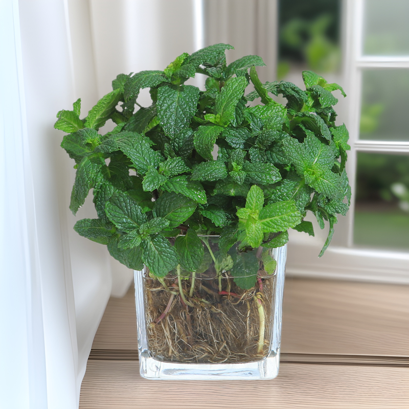 Mint Potted Edible Office Desktop Florals and Green Plants Rosemary Vanilla Indoor Water-Rearing Mosquito Repellent Hydroponic Plants