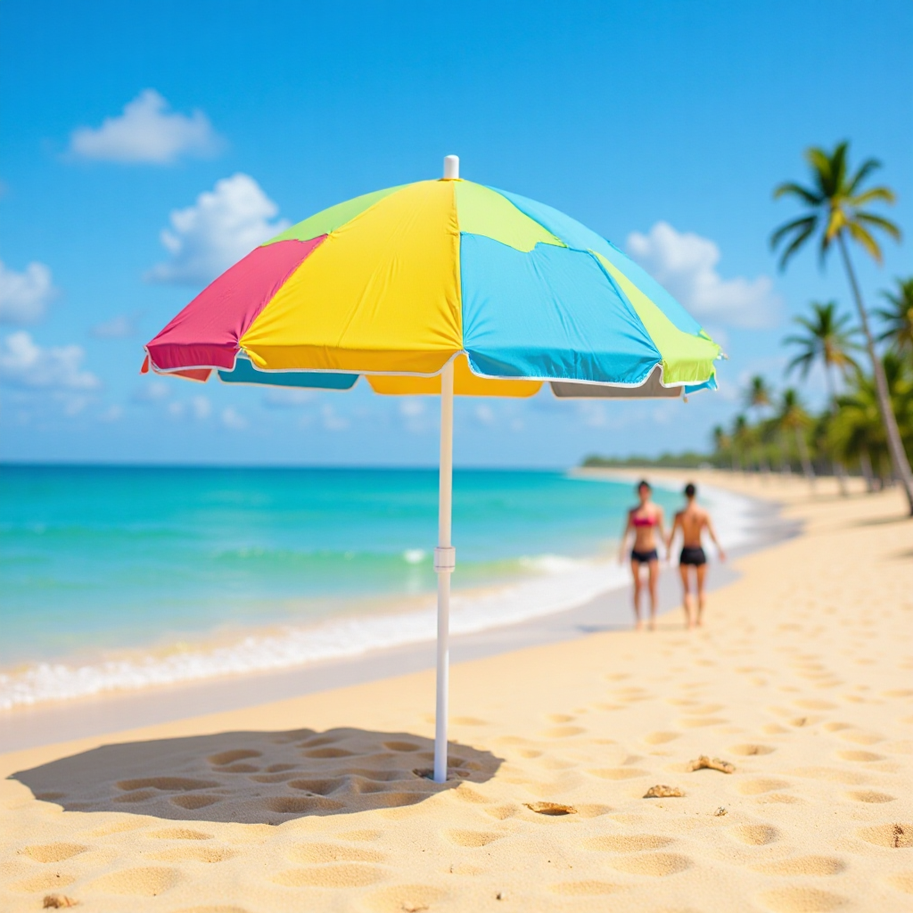 Factory Direct Custom High Quality Large Colorful Beach Umbrella Variety of Colorfuls