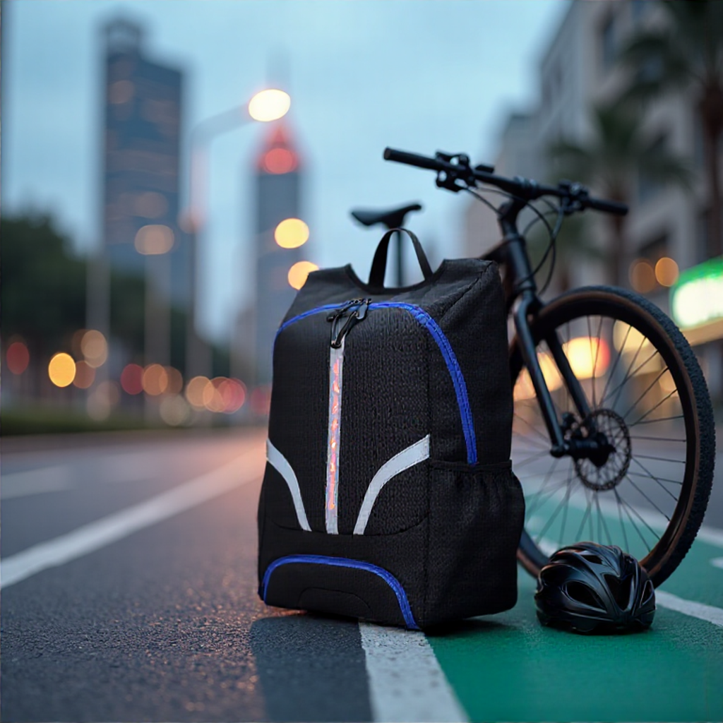 Backpack USB Charging Led Light-Emitting Computer Backpack Cycling Mountaineering School Bag Safety Warning Light Sports Bag Led