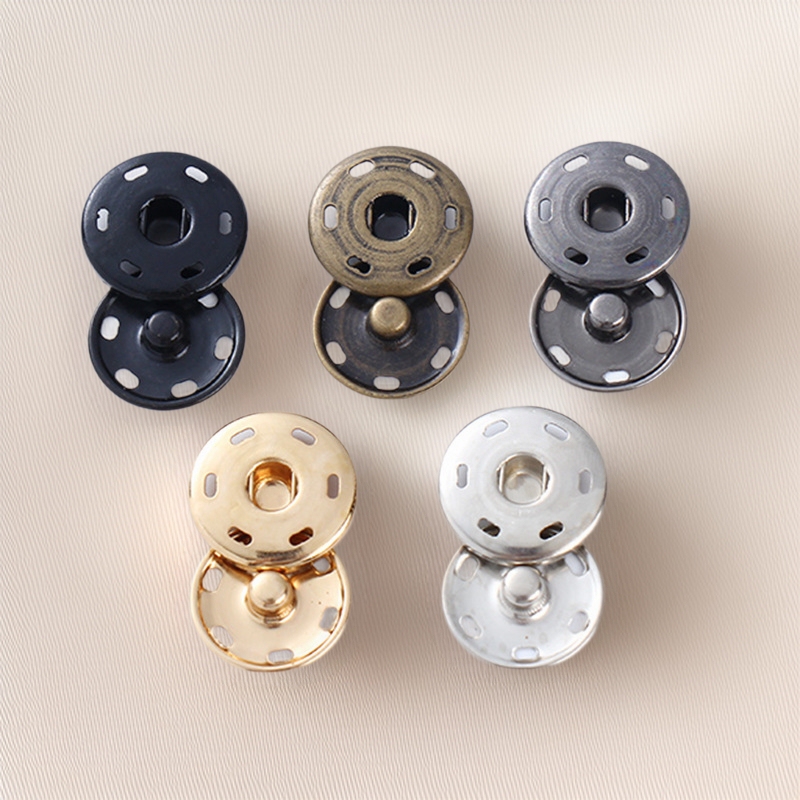 Metal Snap Press-Type Snap Buttons, Invisible Metal Material for Shirts and Skirts, Anti-Exposure Hand-Sewn Two-In-One Buttons