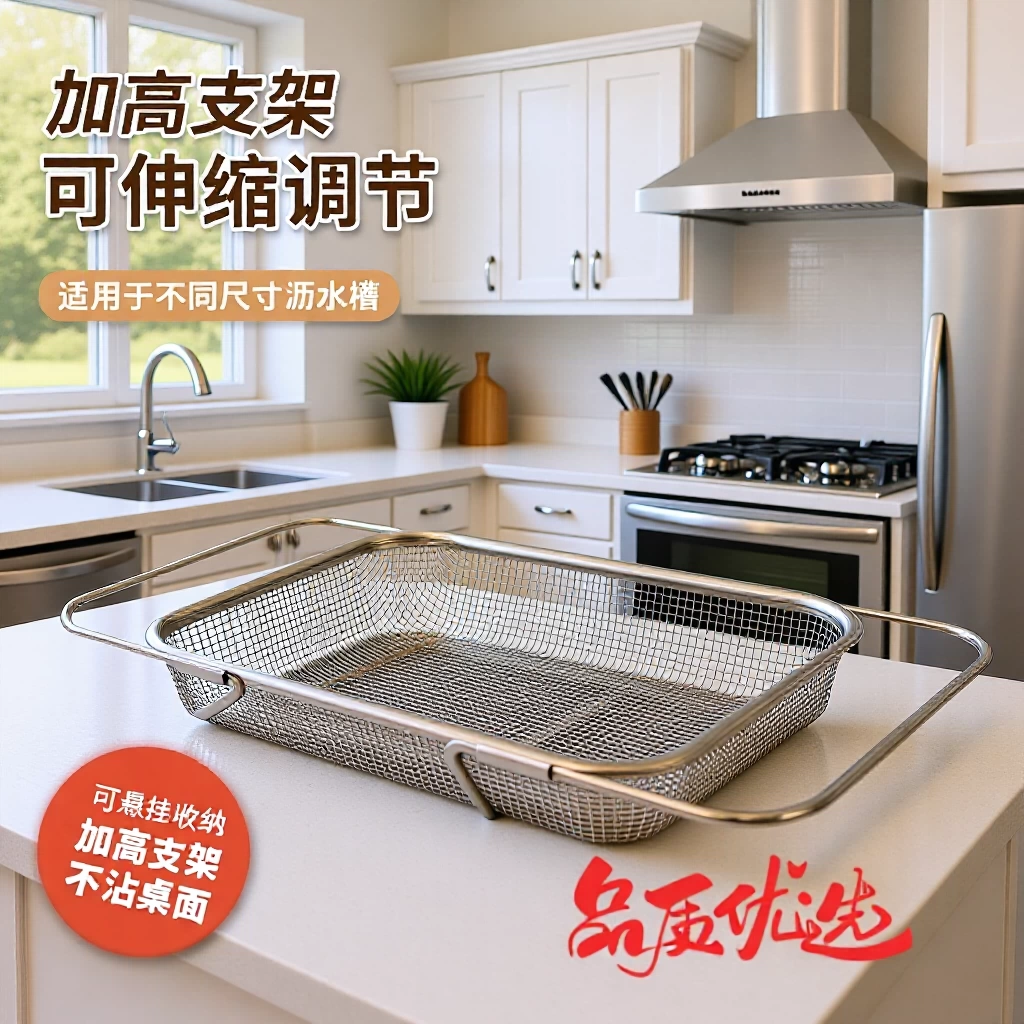 Нержавеющая сталь выдвижная сливная корзина раковина раковина полка для посуды посуды посуды стеллаж для раковины