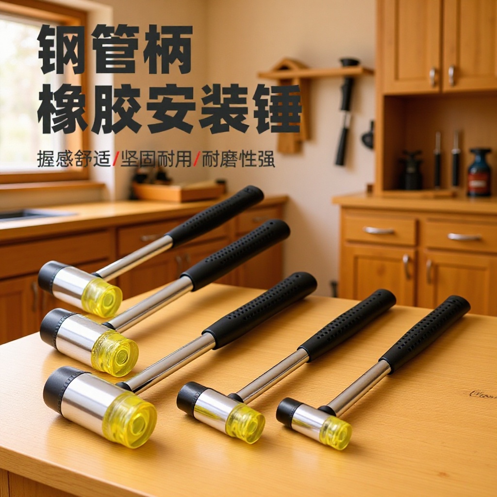 多功能锤子可拆卸双头安装锤圆头橡胶锤榔头多规格安装锤