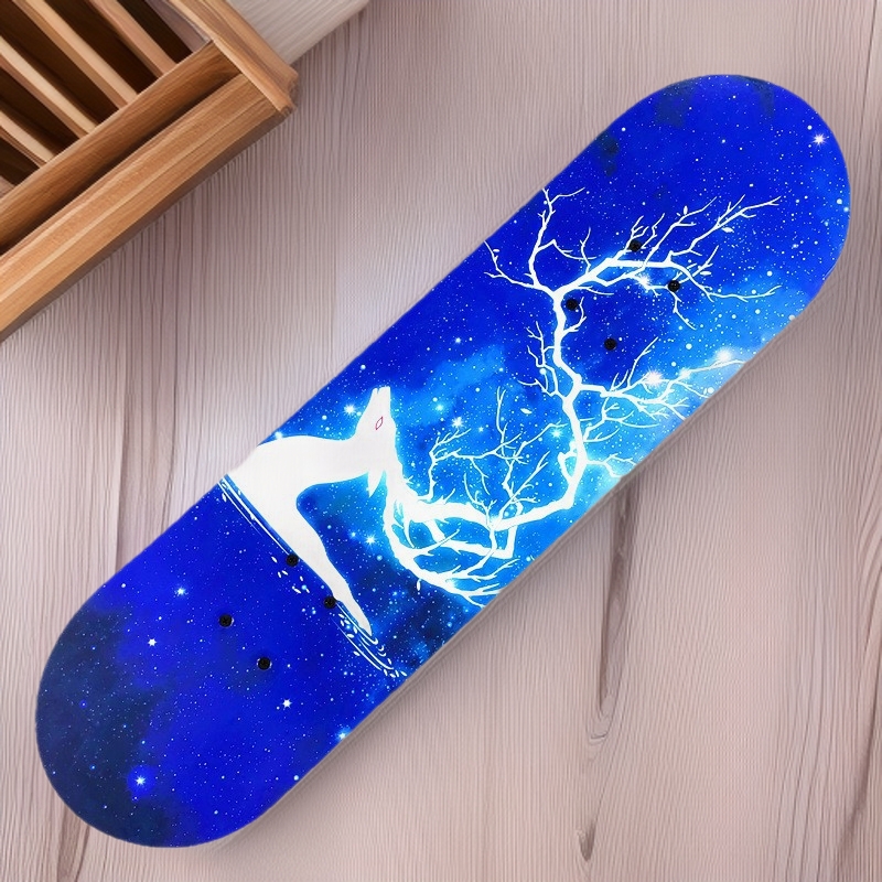 Children's Four-Wheel Skateboard for Teenagers and Beginners, 2808 Double-Kick Drift Board, Suitable for Ages 7 to 12, Maple Skateboard, Safe