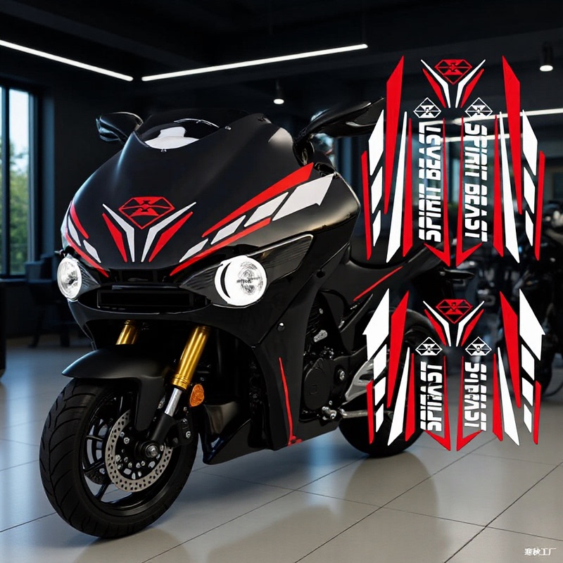 Suitable for Honda Suzuki motorcycle fuel tank sticker modified electric pedal spring breeze 250SR reflective body sticker Suitable for Honda Suzuki motorcycle fuel tank sticker modified electric pedal spring breeze 250SR reflective body sticker