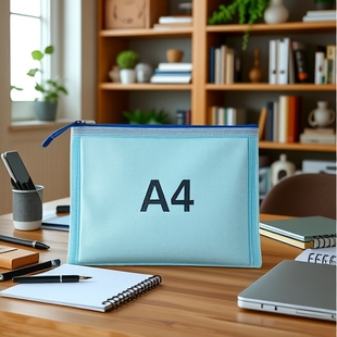 A4 Grid File Bag Thickened Multi-specification Transparent Zipper Bag Office Storage File Bag Student Stationery Bag