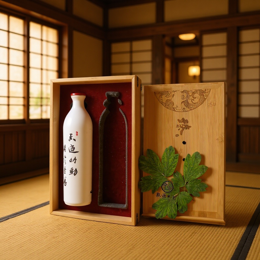 双支竹木材质白酒木盒 米酒木箱送礼包装盒 瓷器竹盒防震内衬酒盒