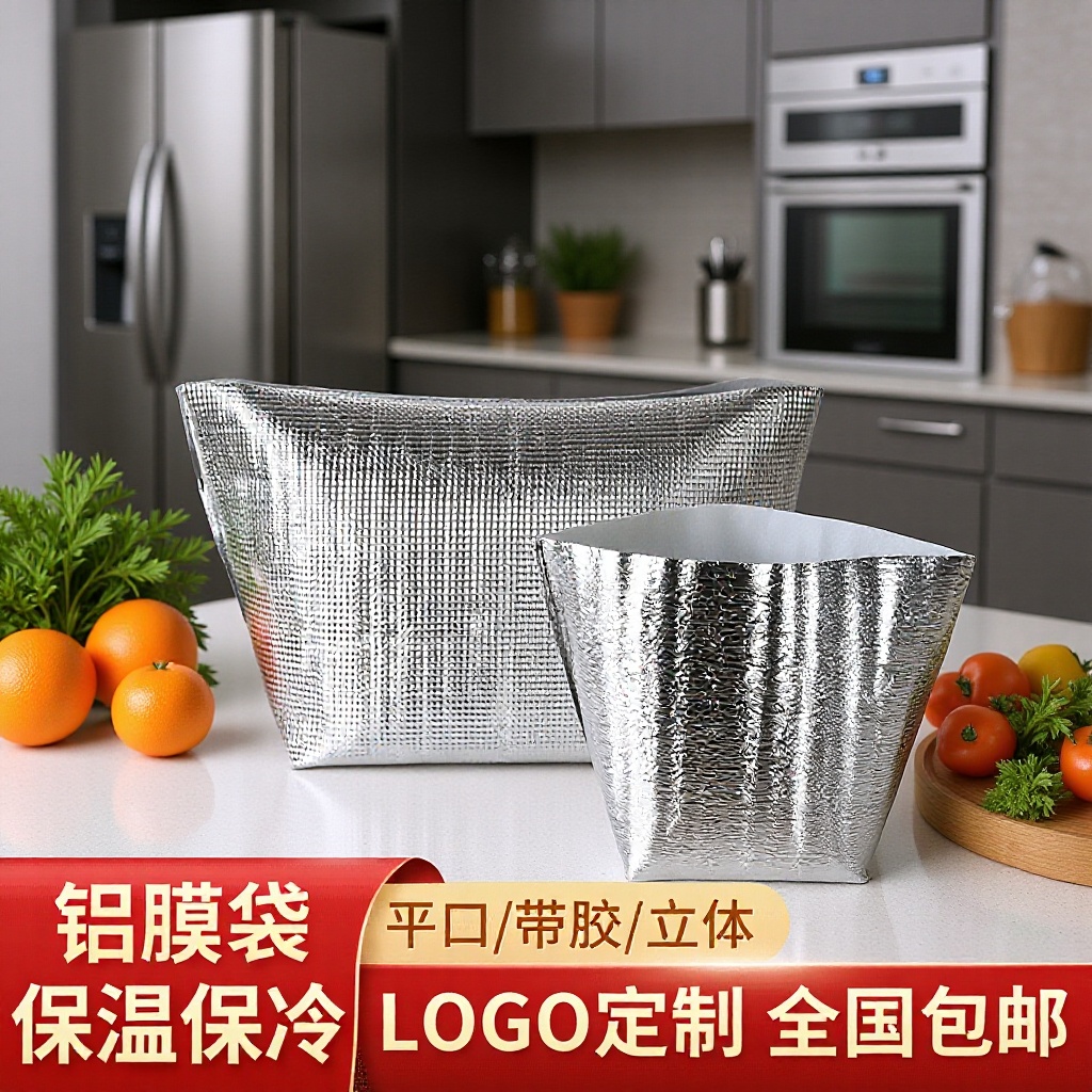 加厚一次性外卖铝箔保温袋铝箔袋烧烤披萨水果蛋糕生鲜食品恒温袋