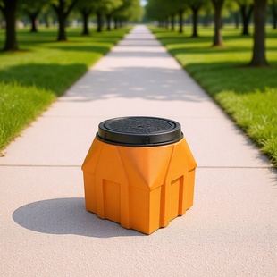 Integrated Composite Resin Manhole Cover Inspection Well Fiberglass Weak Current Handhole Well No Need for Finished Threading Manufacturer