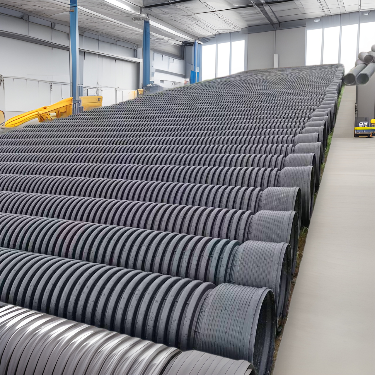 HDPE double-wall corrugated pipe 200-1000 sewage pipe SN10 municipal pipe network renovation factory in stock wholesale