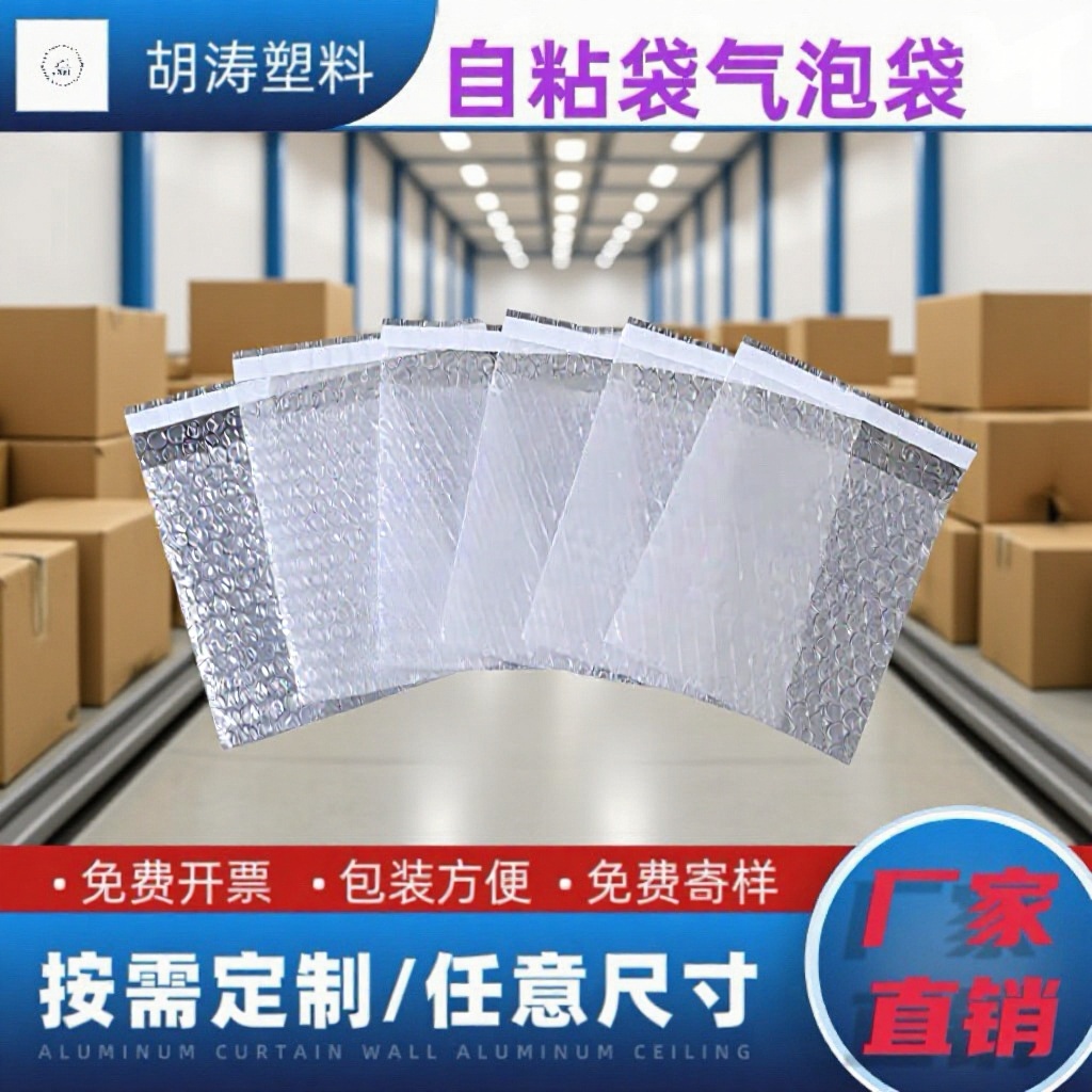 双面气泡膜小气泡透明气泡袋自粘袋快递打包防震条带封口