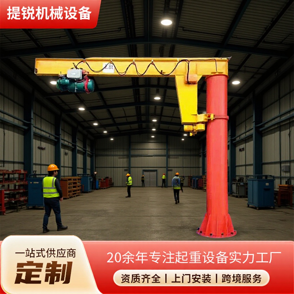 小型立柱式电动悬臂吊360度电动旋转独臂吊5吨移动式单臂吊起重机