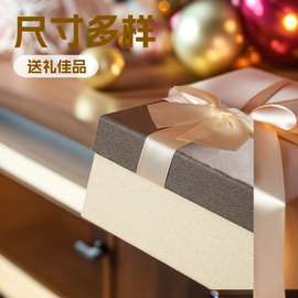 厂家直销新款礼盒灰盖白底生日节日包装盒厂家批发