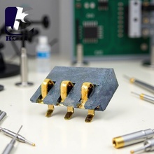 充电3P电池座三位间距2.5mm 弹片3p电池母座 立式3pin电池公座