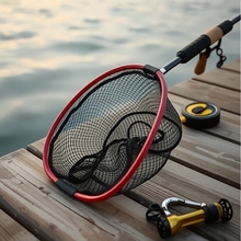 路亚抄网溪流筏钓小眼手抄网钓鱼捞鱼网超轻浮水网兜转移抄网批发