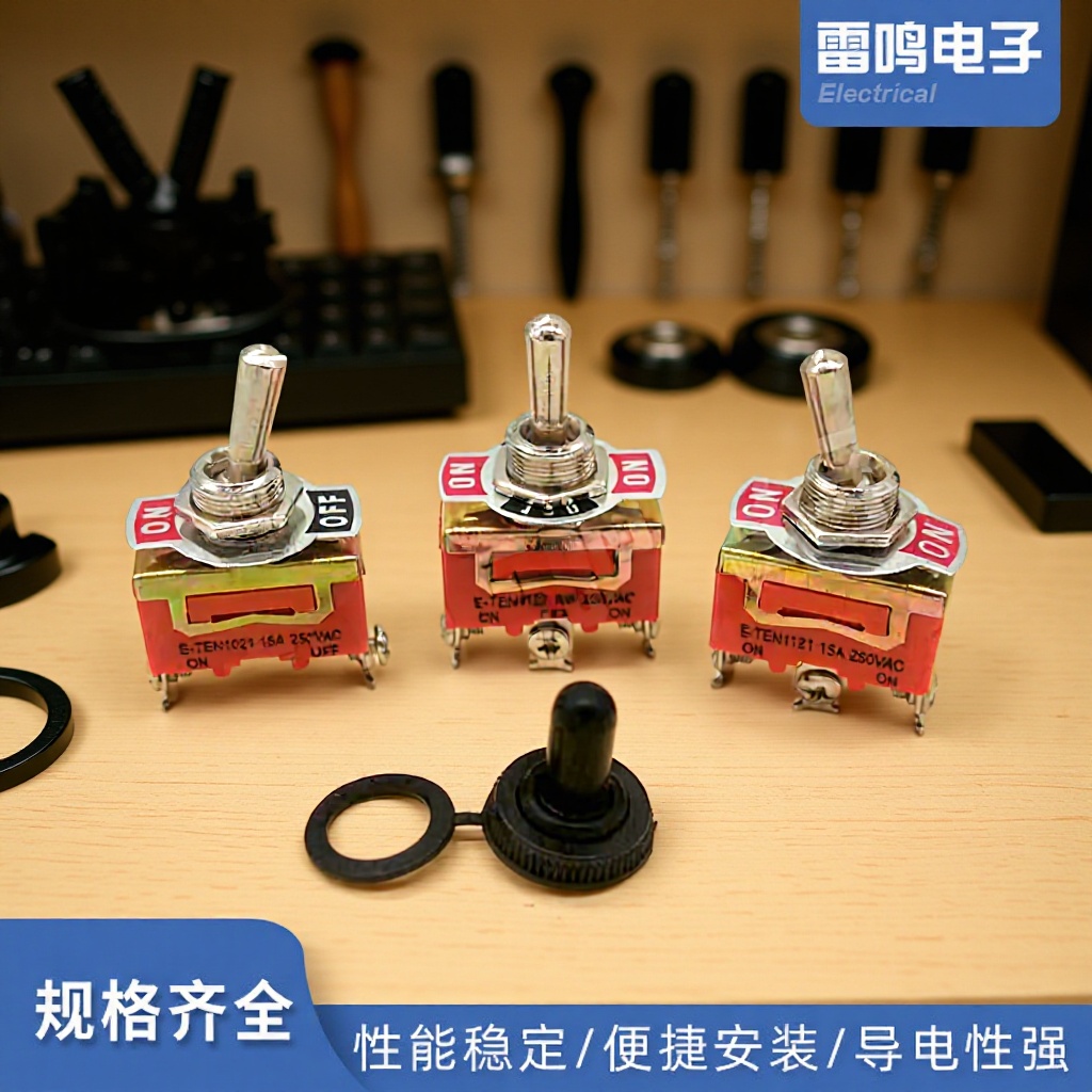 摇臂钮子开关E-TEN1121拔动开关三脚三档钮子开关