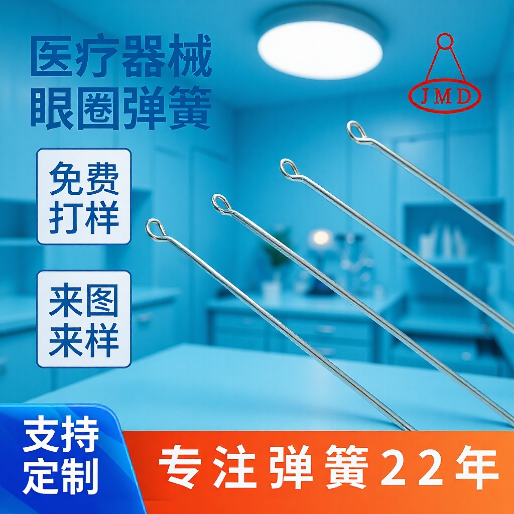 厂家直供医疗器械眼圈弹簧精密导丝弹簧圈加工9字异形钢丝高弹力