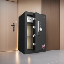 得力3645S电子密码保管箱高70cm保险箱防盗黑色钥匙手柄保险柜