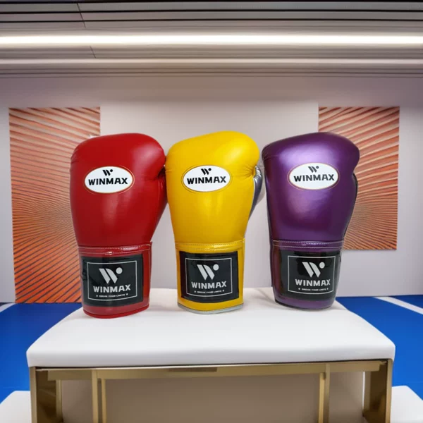 Microfiber leather boxing gloves for Muay Thai and Sanda combat, latex GRANRT design, lace-up, for practical training and punching bag use