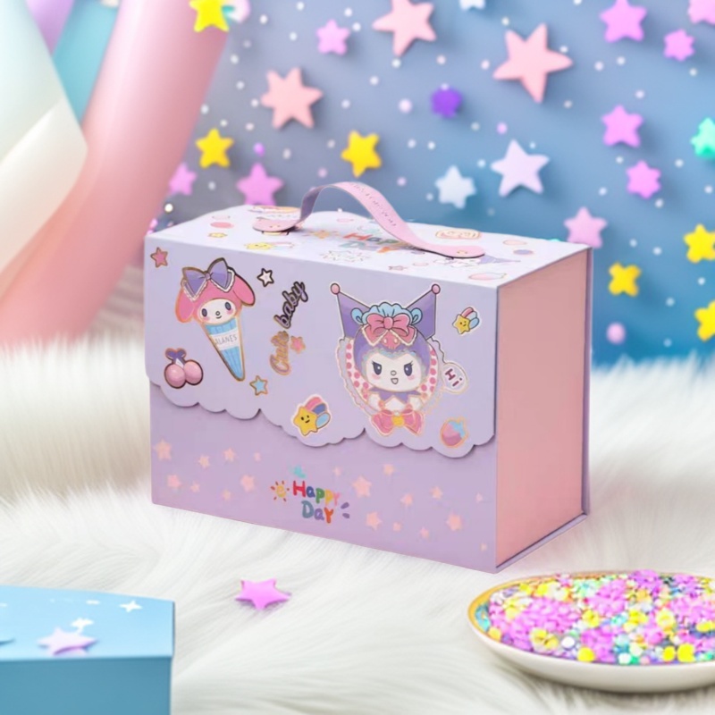 Caja de regalo de negocios de alta calidad bebés nacieron en luna llena compañero de vino regalo de mano caja de regalo de aniversario de niños caja de cumpleaños de dibujos animados image 1