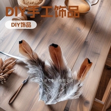 养殖山鸡大点野鸡毛4/9厘米哦diy流行手工饰品羽毛大点毛毛边