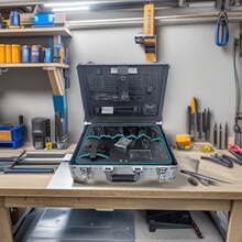 创锦厂家手提银色大柳网便携收纳五金工具箱园林汽修仪器箱tool