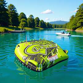 厂家供应 充气四人拖拉板 充气拖拉 快艇牵引拖拉气垫船 冲浪板