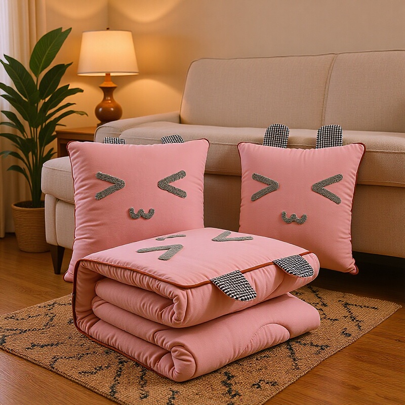 New Style Pillow Quilt Dual-Purpose Creative Car Home Cartoon Pillow Quilt Custom Logo Gift Manufacturer Wholesale