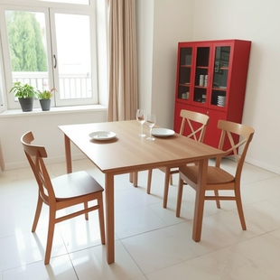 Minimalist Solid Wood Pine Dining Chair Wooden Indoor Scandinavian Durable Light Luxury